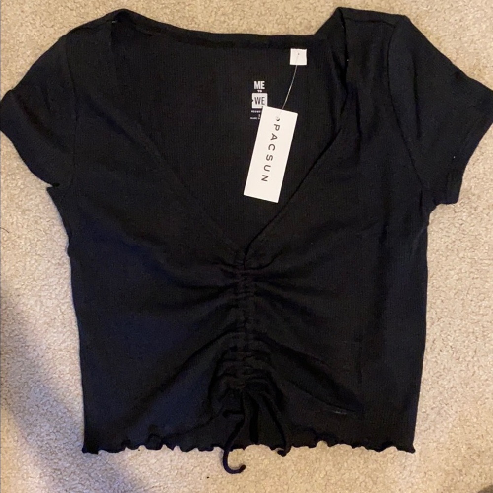 PacSun black tie shirt